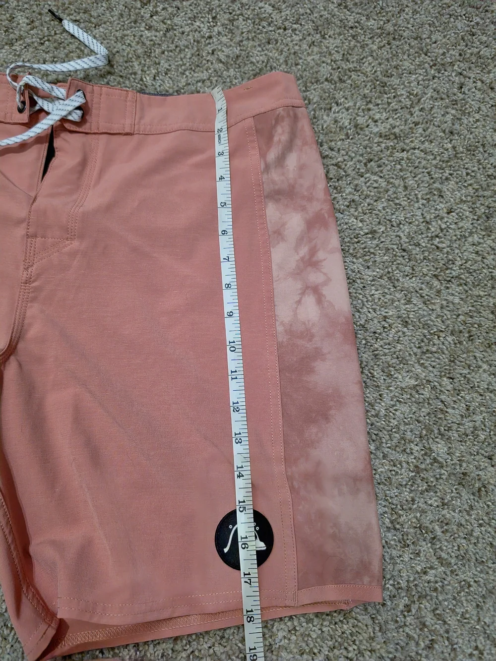 Quiksilver Men’s Pink Boardshorts - Drawstring Swim Trunks 34